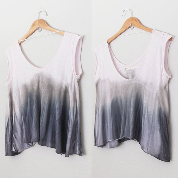 Free People Paradise Dip Dye Tee Lilac Fog Combo Oversized Flowy Knit Beach XS - Picture 6 of 16